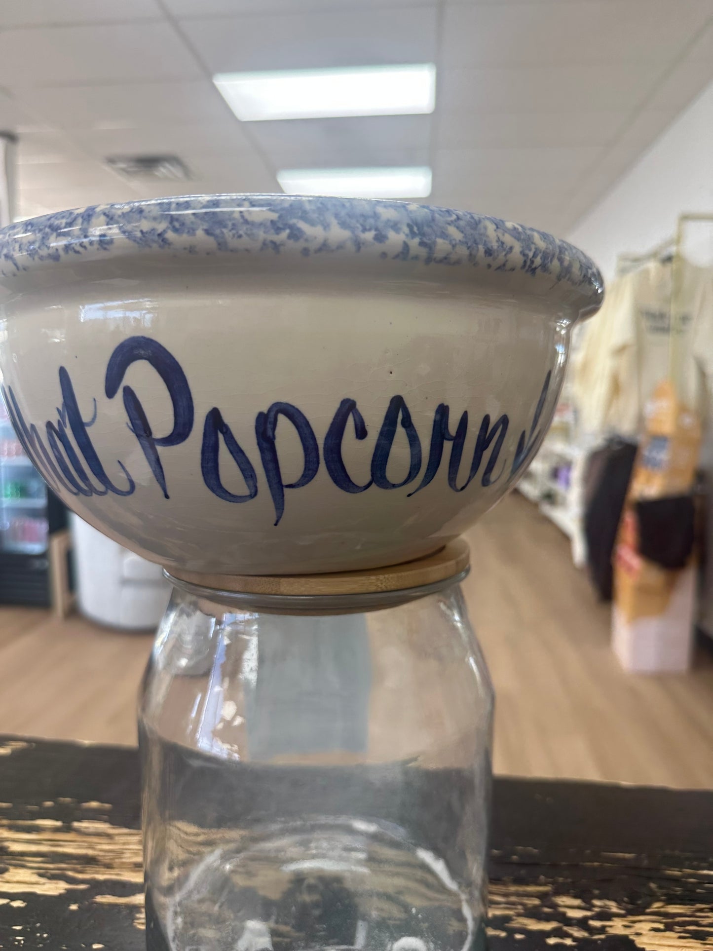Large Pottery Popcorn Bowl