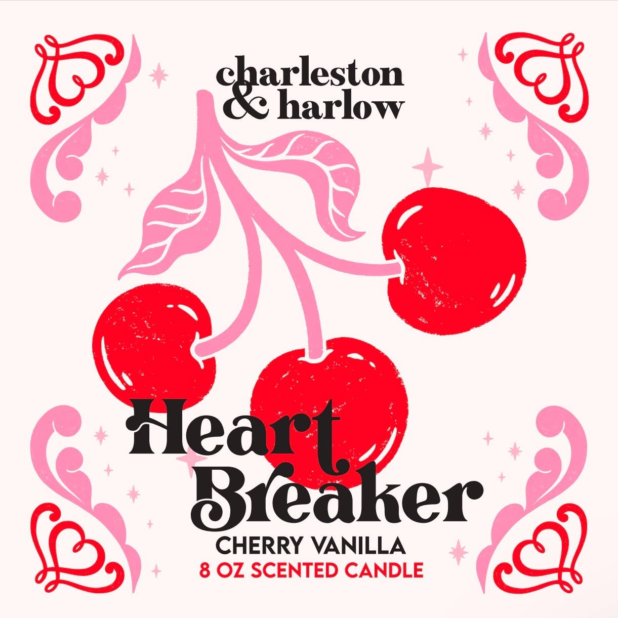 Charleston & Harlow Candle Co. - *Valentine's Day* Heart Breaker Cherry Vanilla Soy Candle