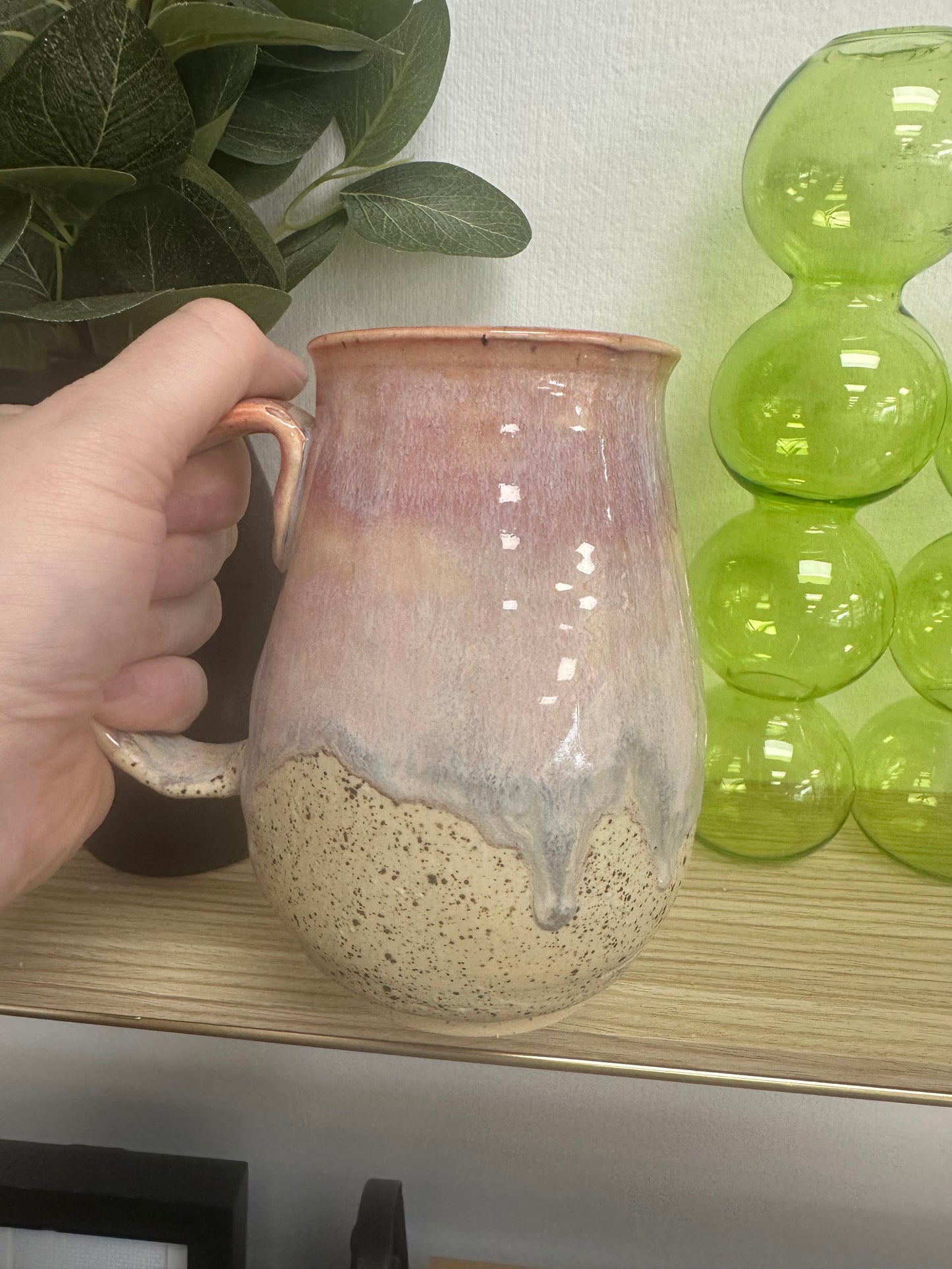 Fawn and Flora Drip Mug - Blush and Lavender