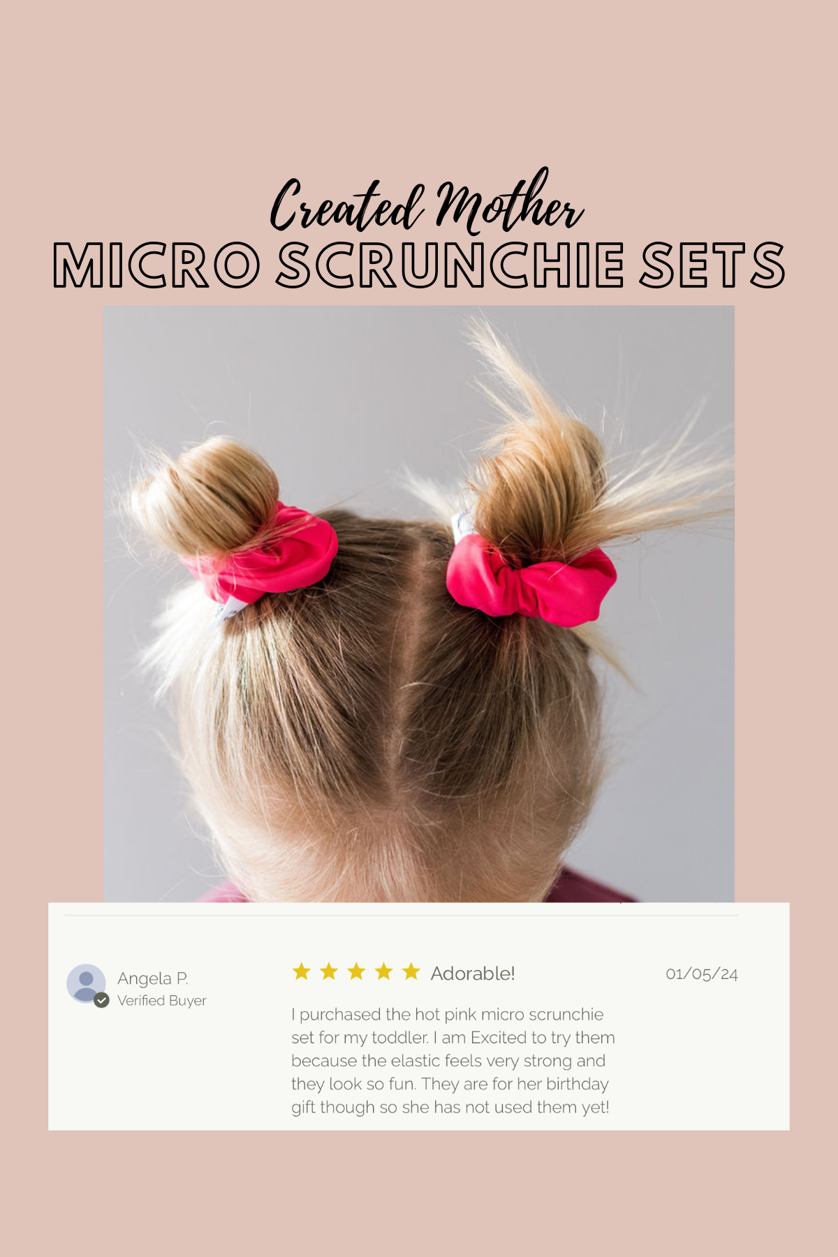 Created Mother - 12 Assorted Micro Scrunchie Sets: Neutrals / Mixed