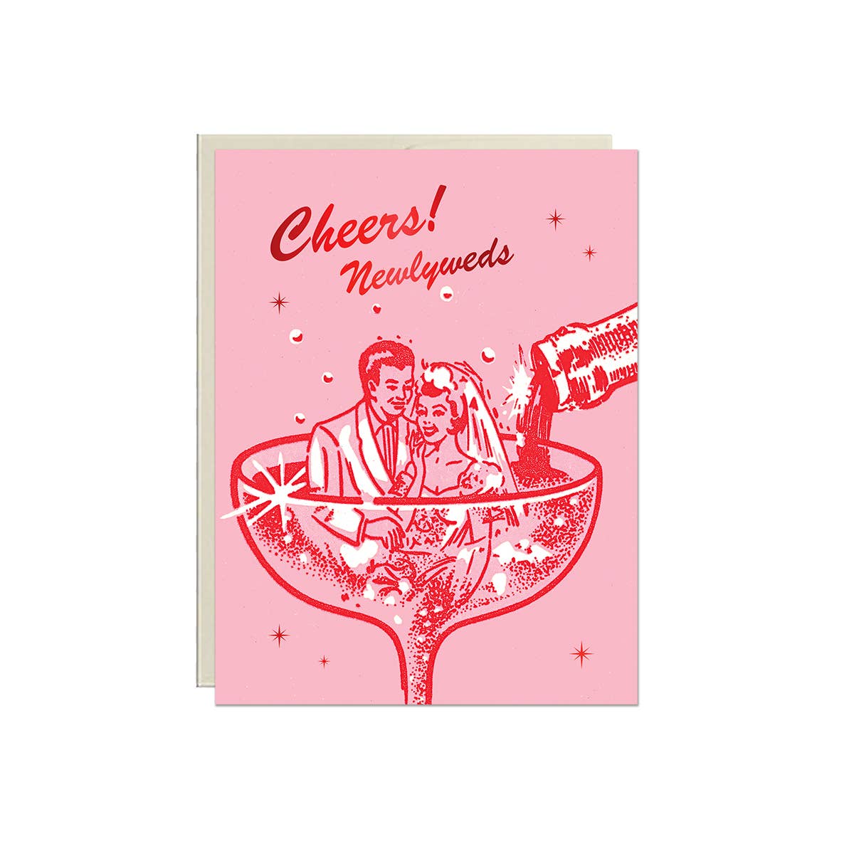 Lucky Goods Paper - Cheers! Newlyweds – Foil Wedding ✿ Celebration Card