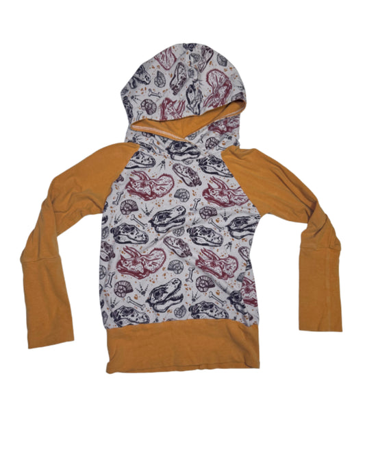 Tiny Tim’s Handmade Dino Hoodie - Size 3/6T