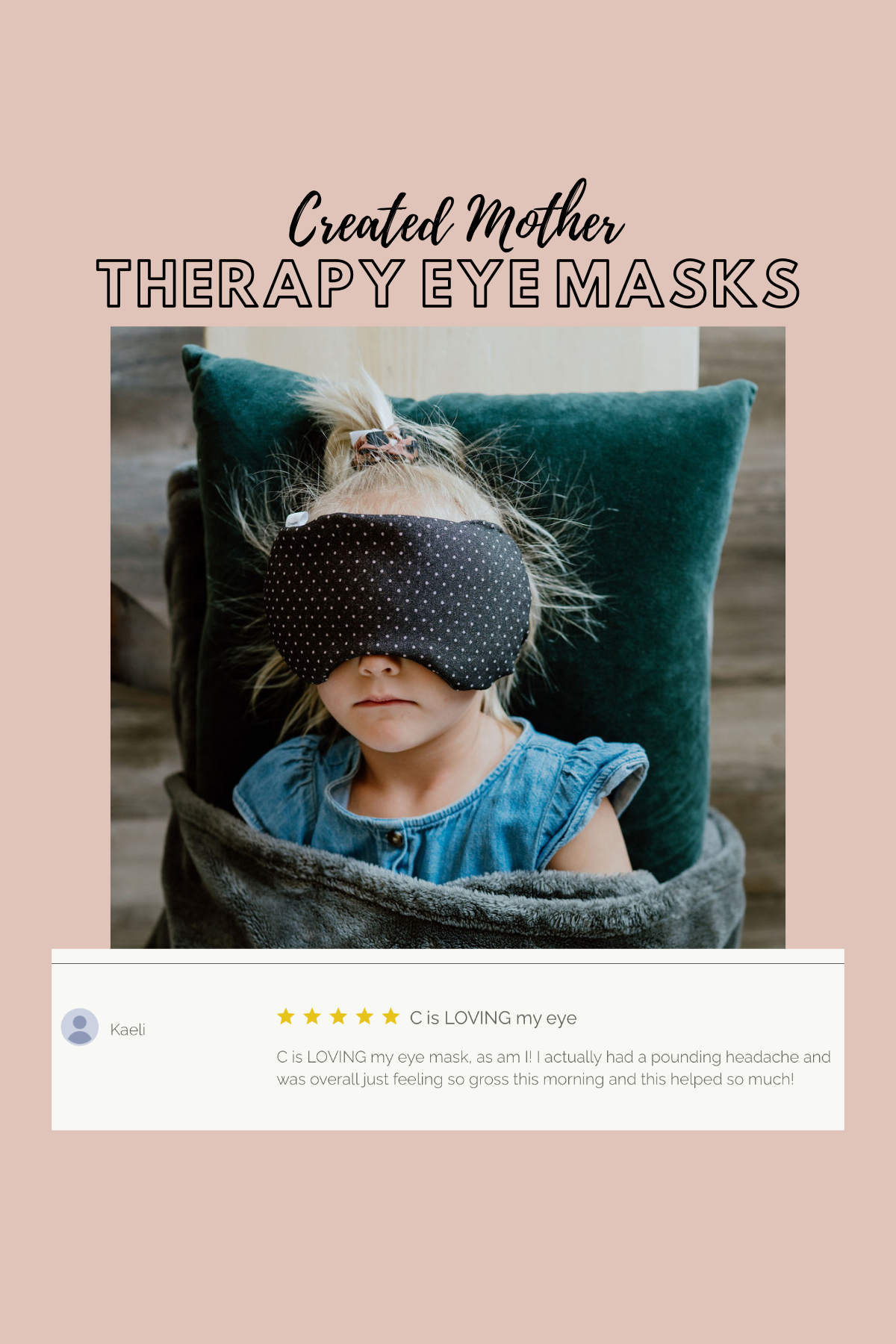 Created Mother - Hot/Cold Therapy Eye Masks: Ruby / Wheat
