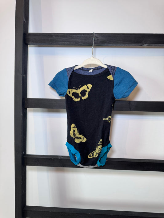Smoking Lily Bamboo Butterfly Onesie - 3/6 Month