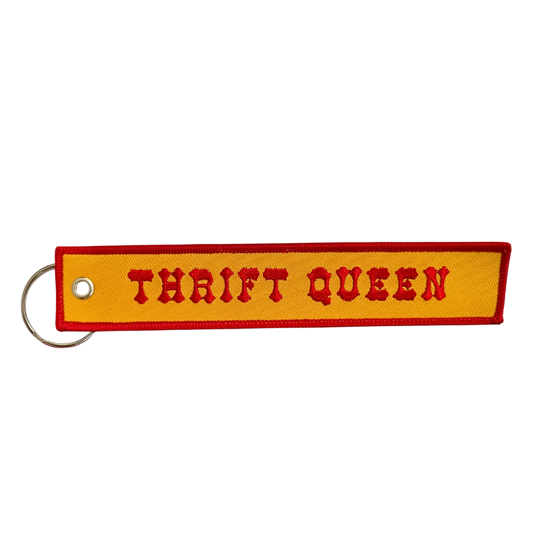 Lucky Goods Paper - Thrift Queen Embroidered Keychain