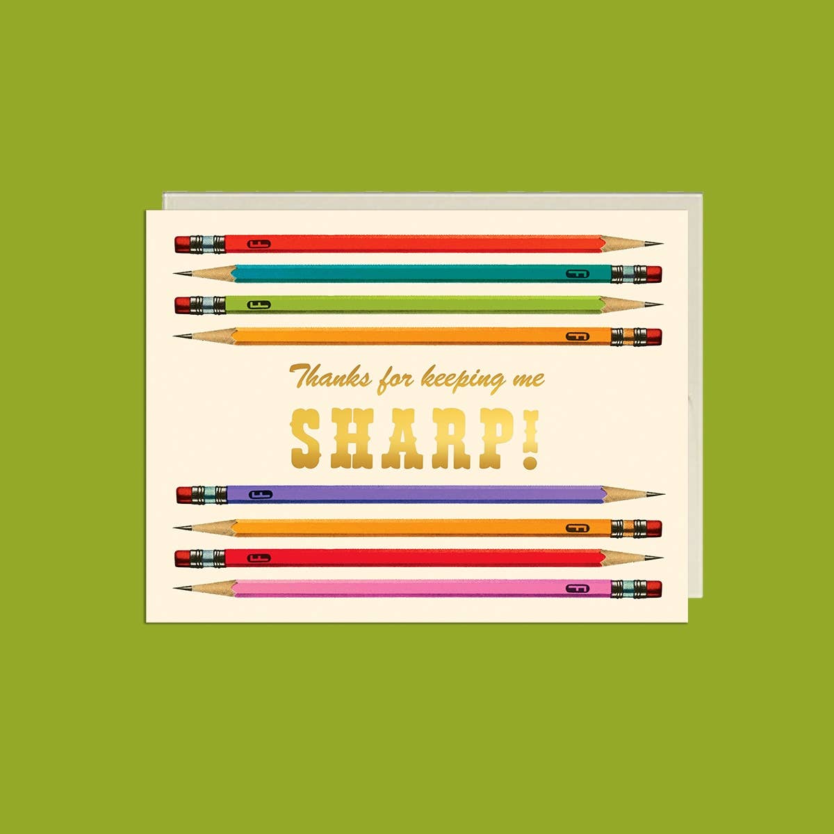 Lucky Goods Paper - Sharp Pencils – Foil Teacher Appreciation Card