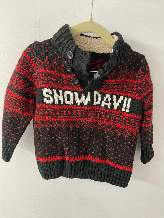 Gap Snow Day Sweater Sz 12/18m