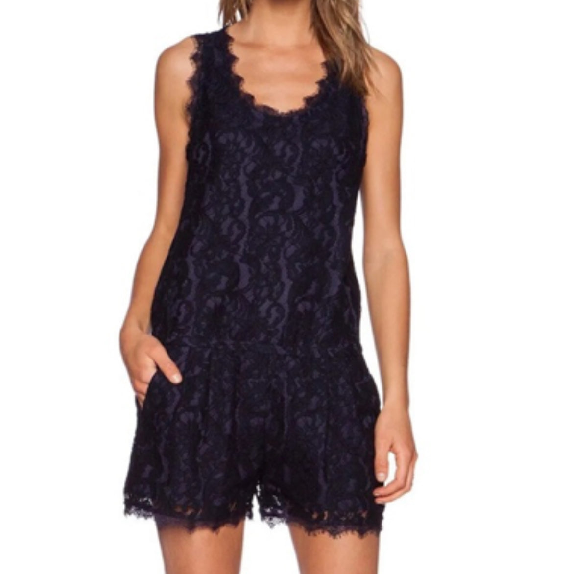 Joie Lace Romper Sz S