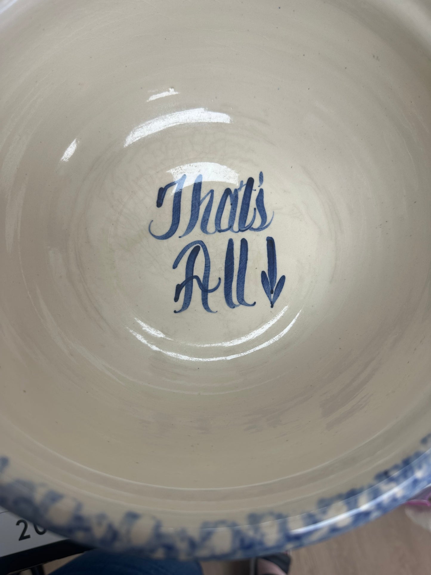 Large Pottery Popcorn Bowl