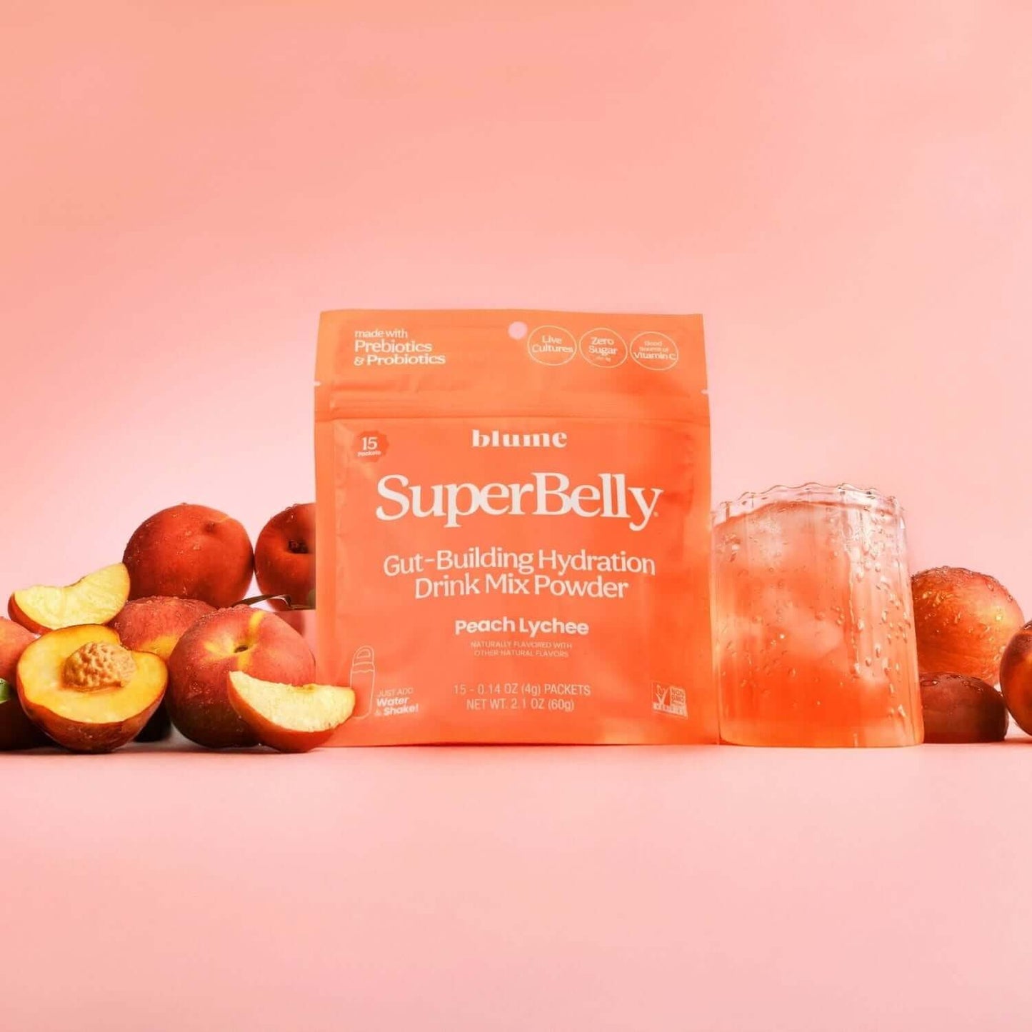 Blume Superbelly Peach Lychee Hydration Powder