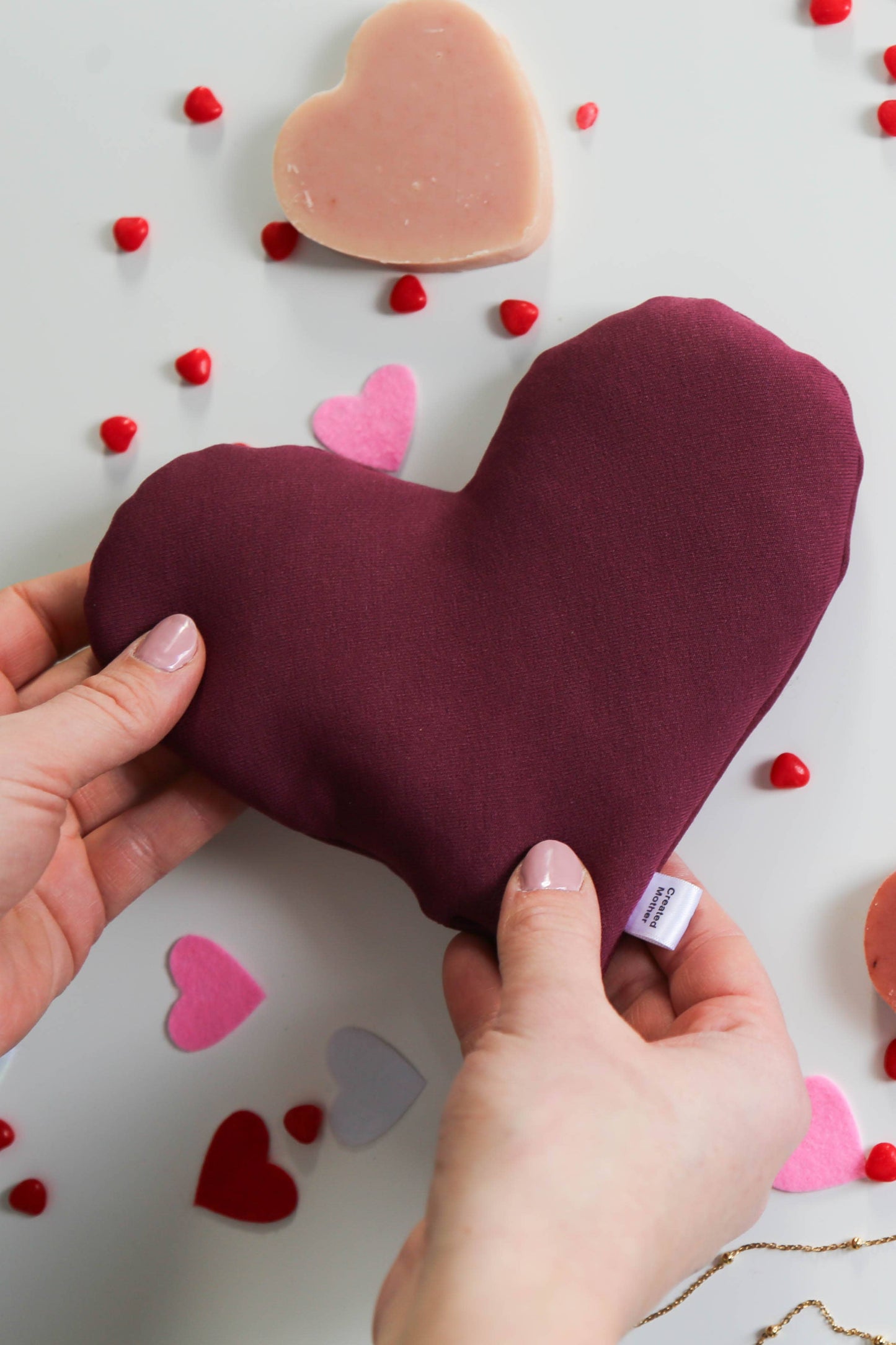 Created Mother - Heart shaped Hot/Cold Therapy Pack: Wheat