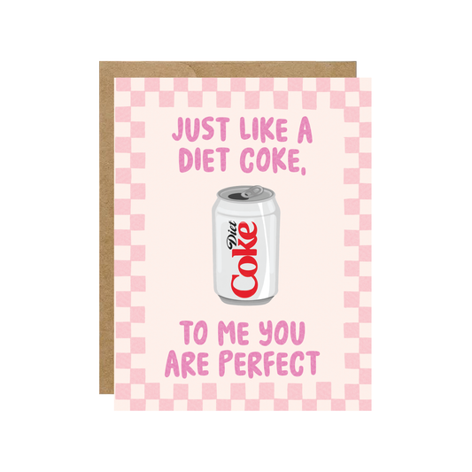 Simple Whimsy - To Me You Are Perfect - Diet Cola Love Card