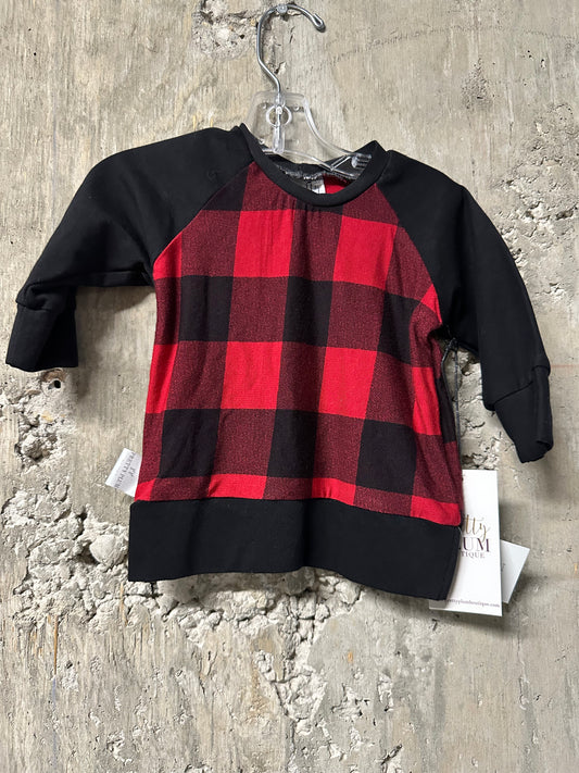 Buffalo Plaid Shirt Sz 0/3m NWT