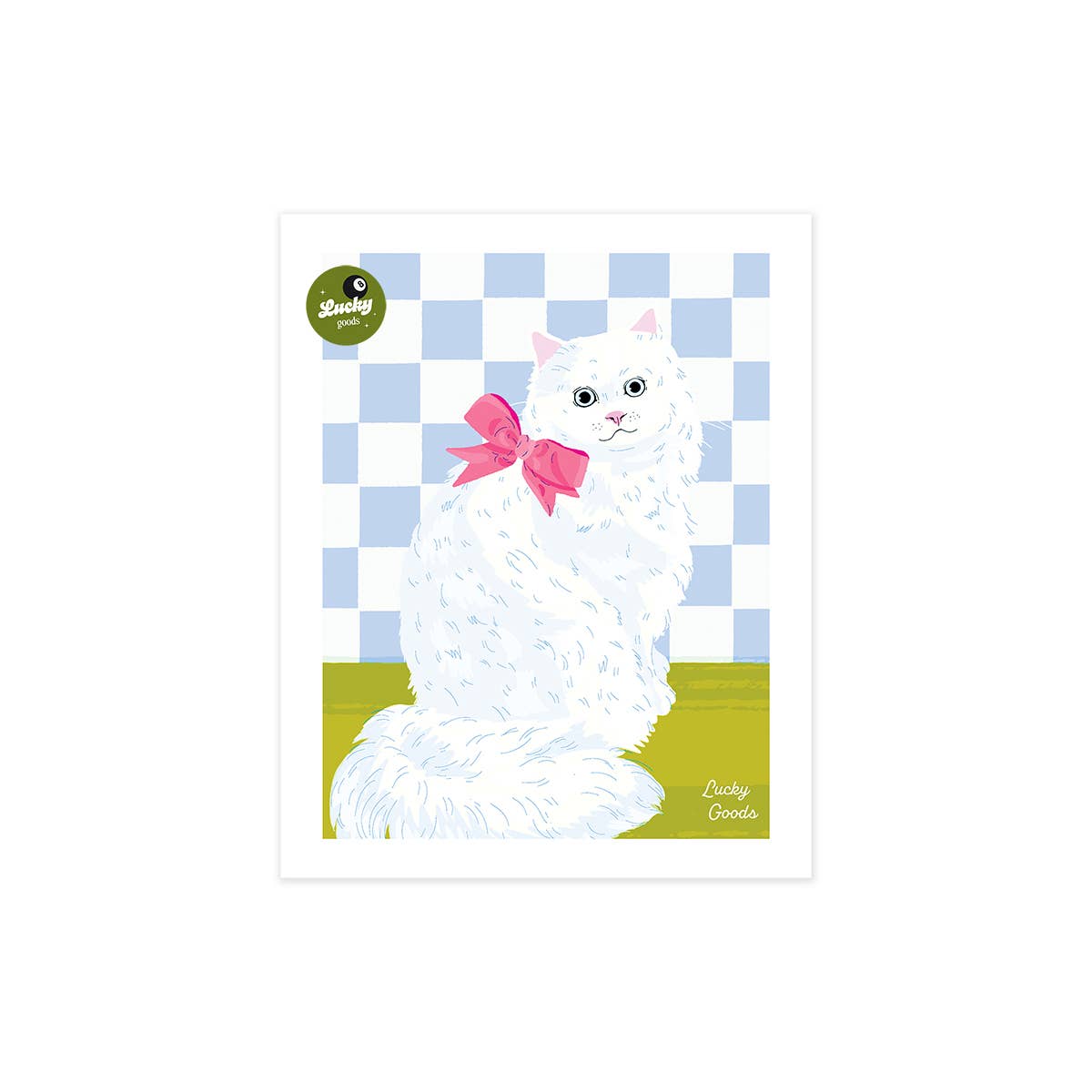 Lucky Goods Paper - Kitty with Bow Portrait Print: 5" x 7"