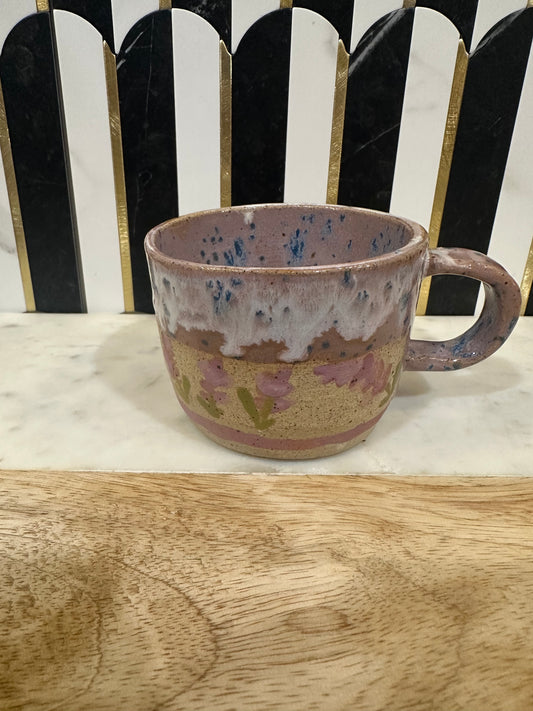 Pottery Lavender Mug