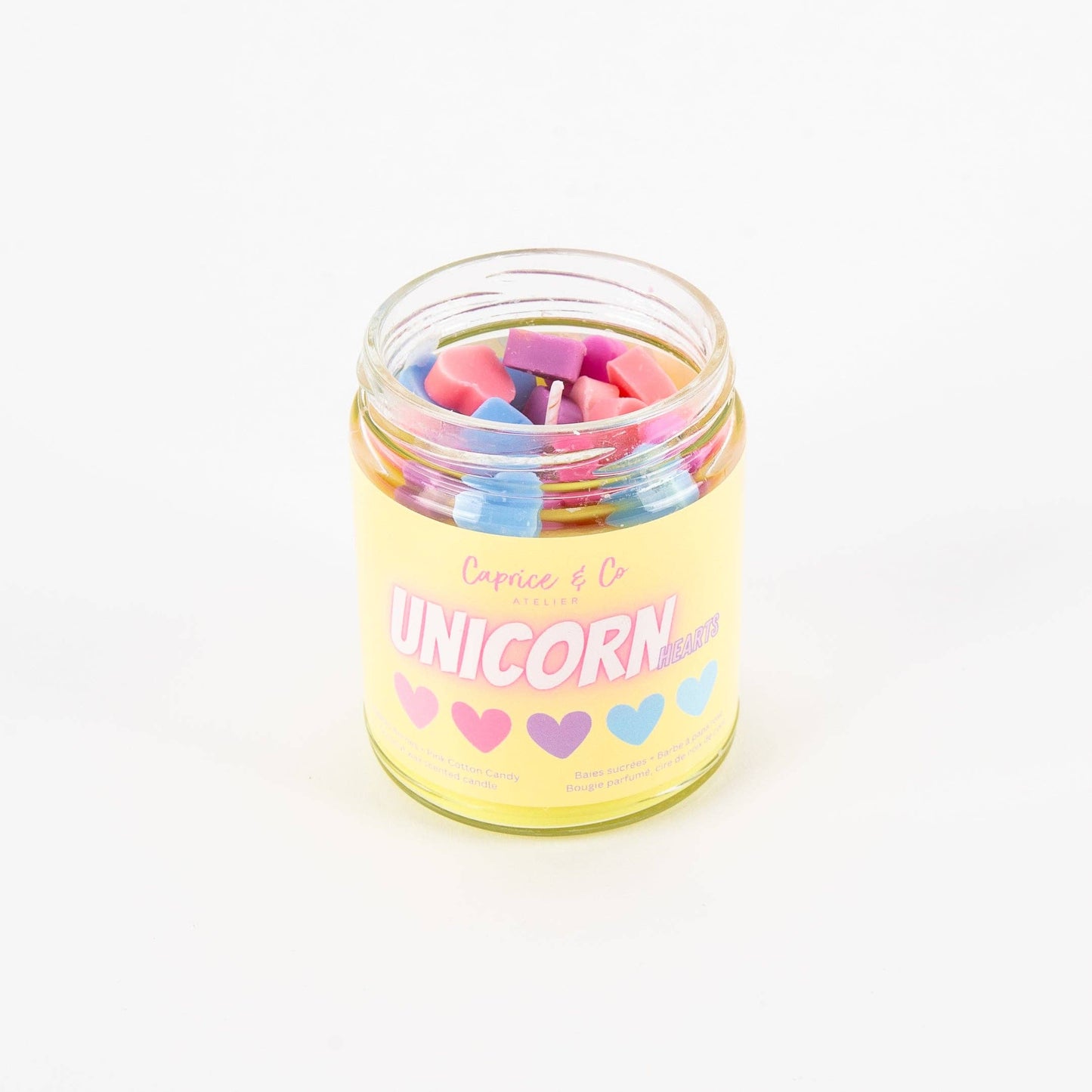 Caprice & Co - Unicorn Heart Candle - Sugared Berries + Pink Cotton Candy