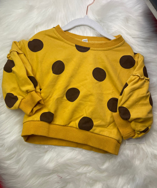 Yellow Polka Dot Sweater 12/18m