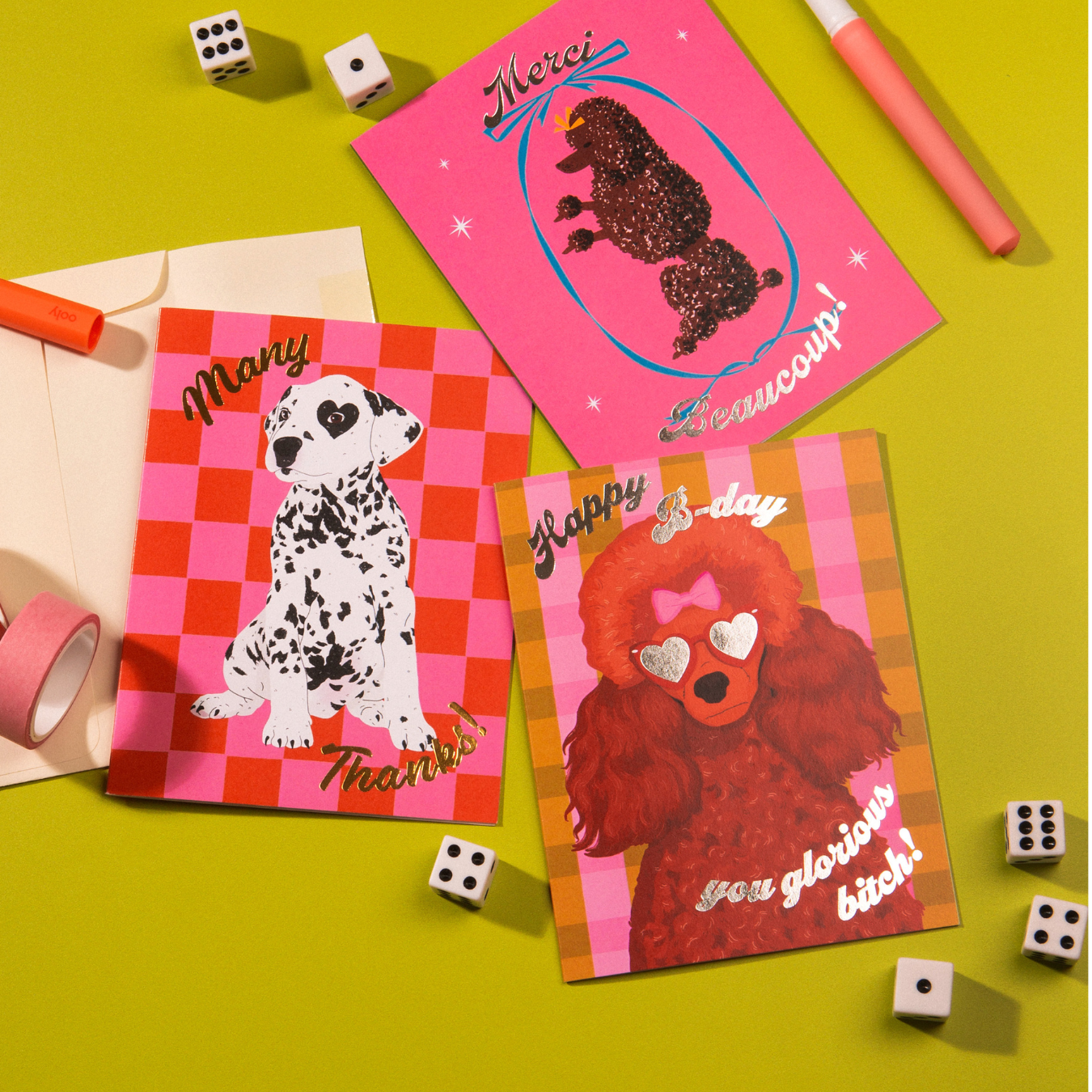 Lucky Goods Paper - Birthday Poodle – Foil Birthday ✿ Funny Greeting