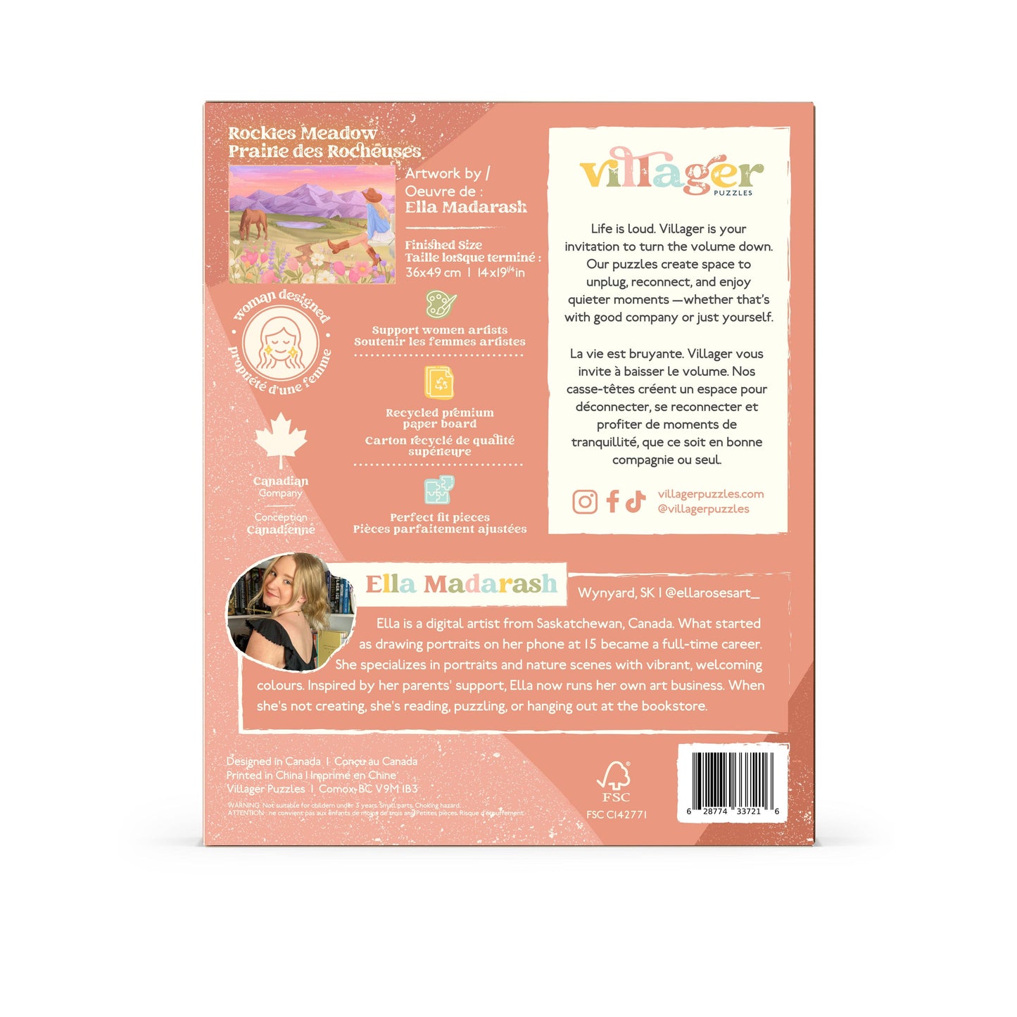 Villager Puzzles - Rockies Meadow | 250 Piece Puzzle | Designed in Canada
