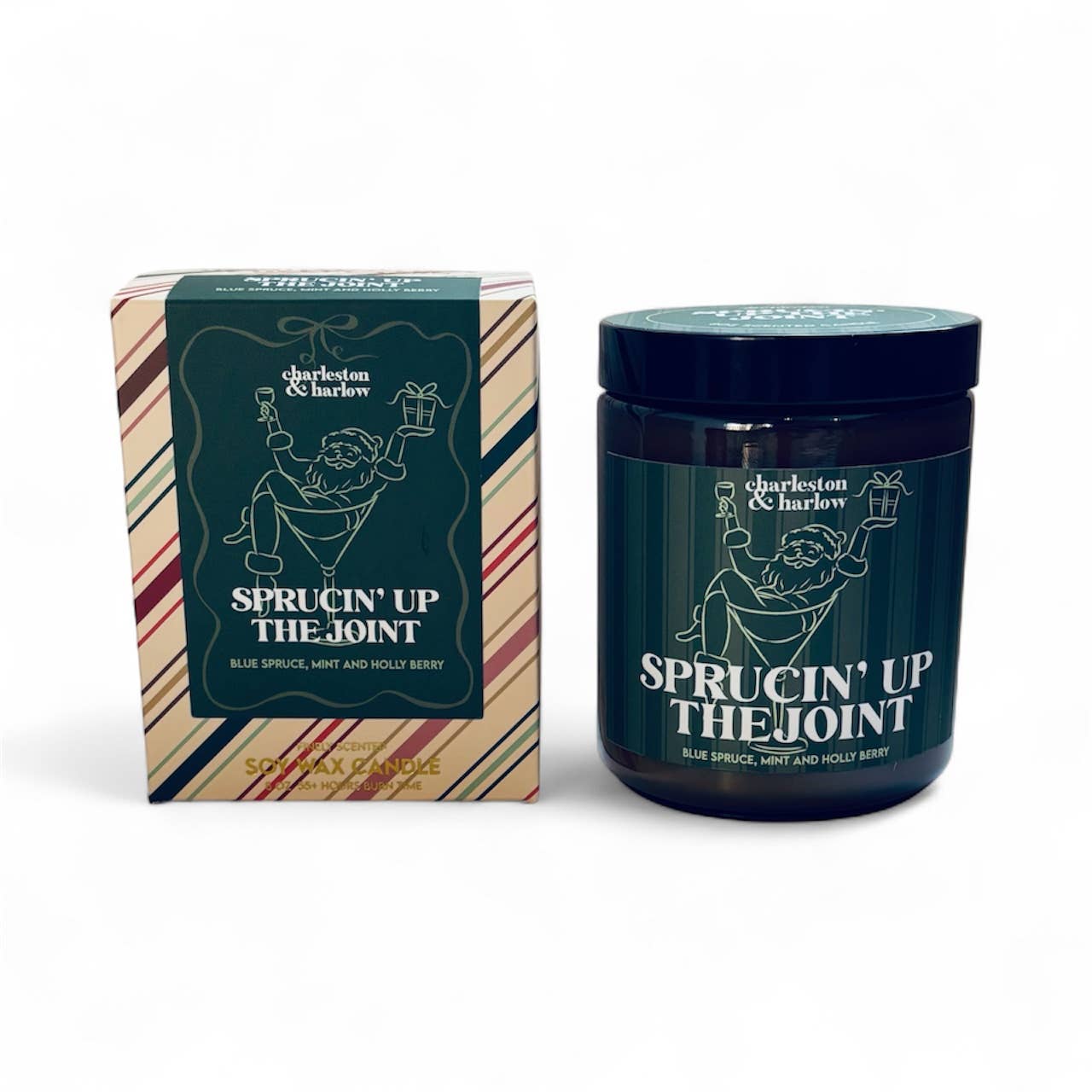Charleston & Harlow Candle Co. - *HOLIDAY* Sprucin' Up The Joint Soy Wax Boxed Candle
