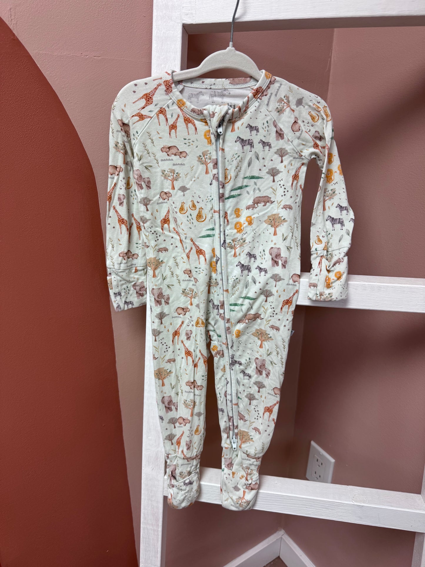 Early Grey Safari Sleeper - Size 3/6 Months