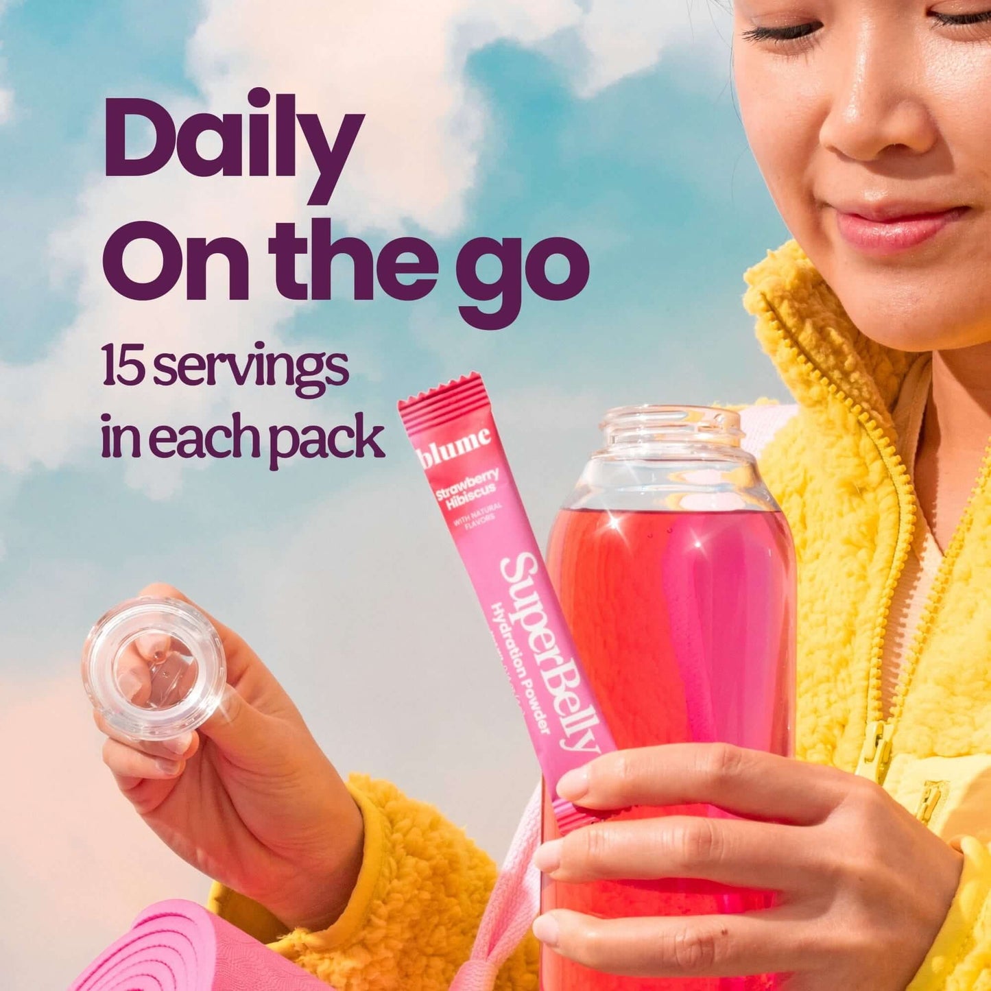 Blume Superbelly Strawberry Hibiscus Hydration Powder