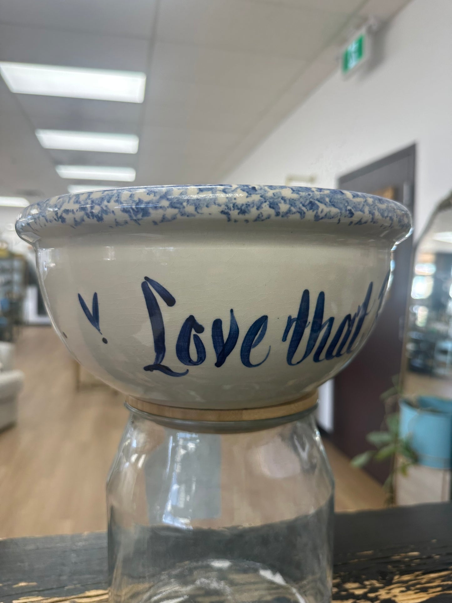 Large Pottery Popcorn Bowl