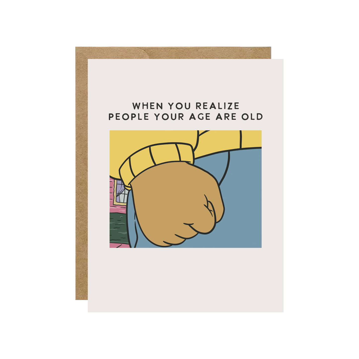 Simple Whimsy - Arthur People Your Age Are Old - Retro 90's Pop Culture Birthday Card