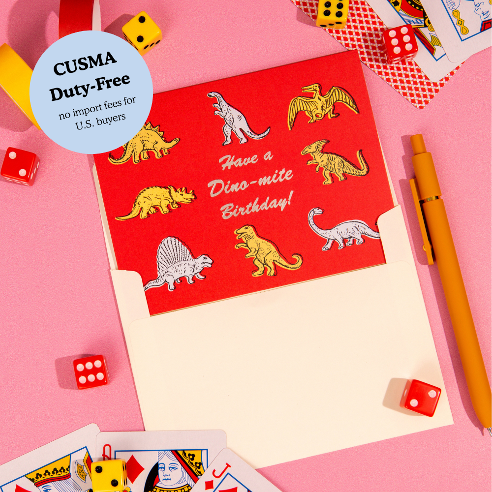 Lucky Goods Paper - Dino-mite Birthday – Foil Birthday ✿ Kids Card