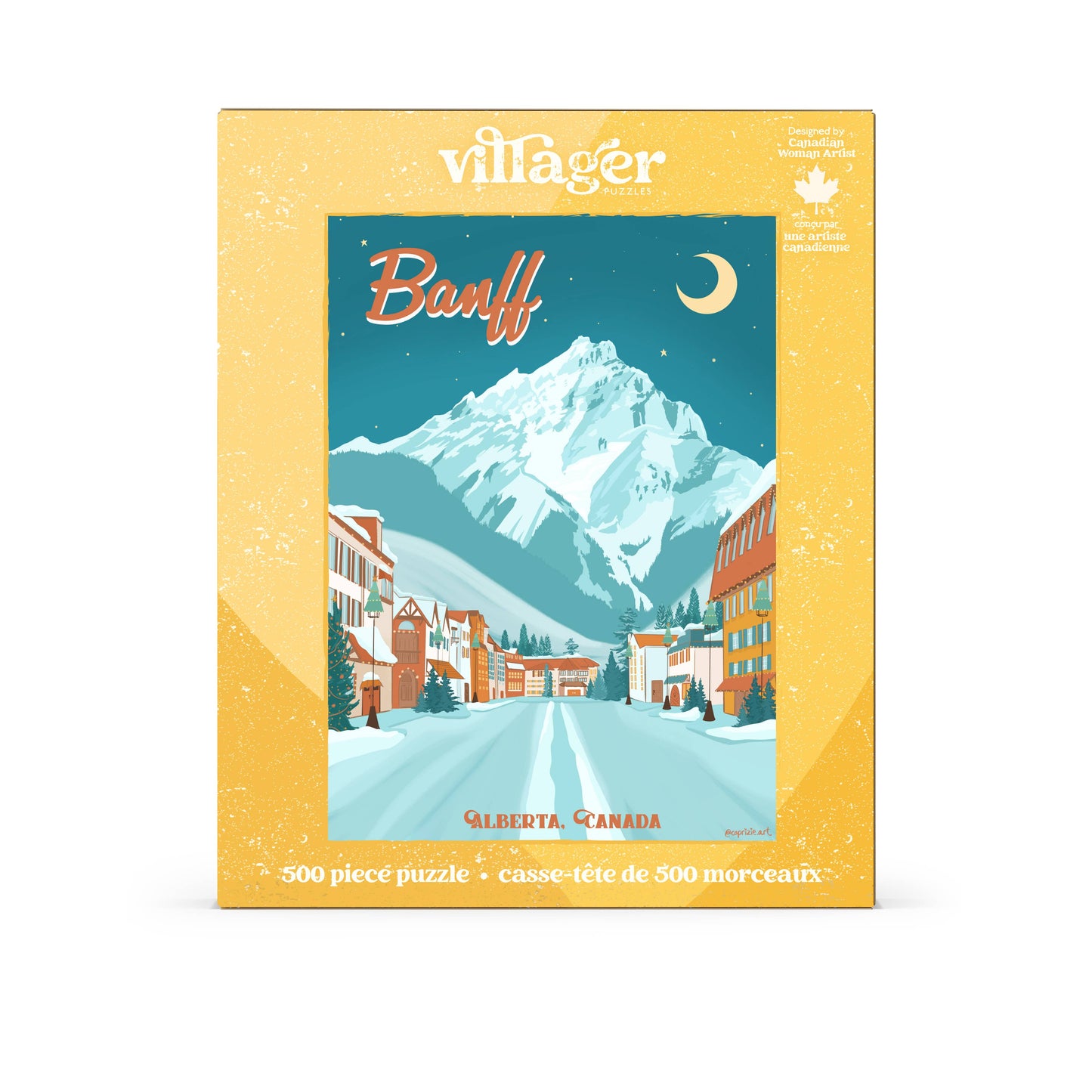 Villager Puzzles - Banff Moonlight | 500-Piece Puzzle | Designed in Canada