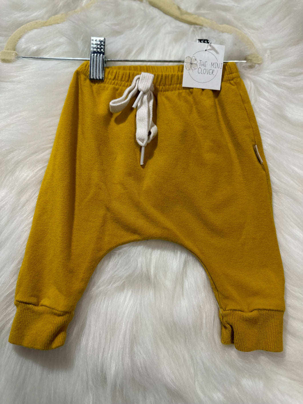 Mustard Pants 0-6m