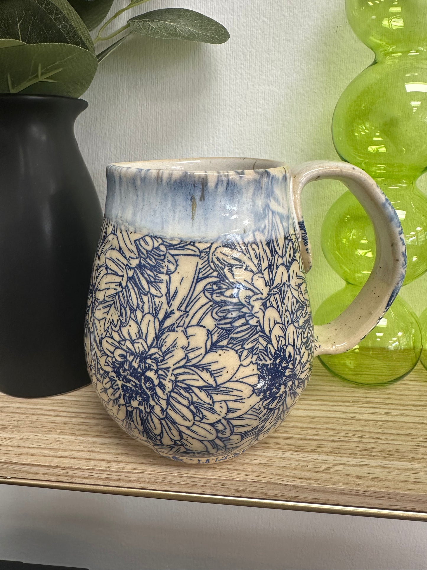 Fawn and Flora Mug - Blue Florals