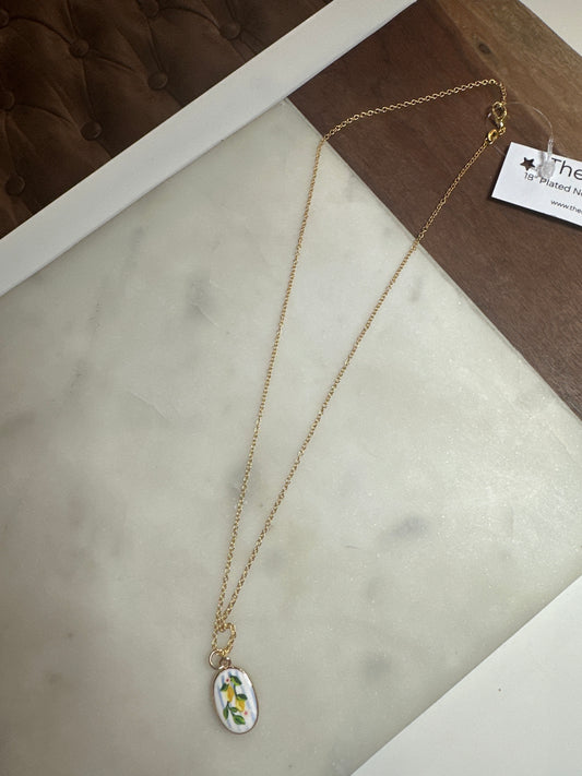 18” Necklace with Lemon Pendant