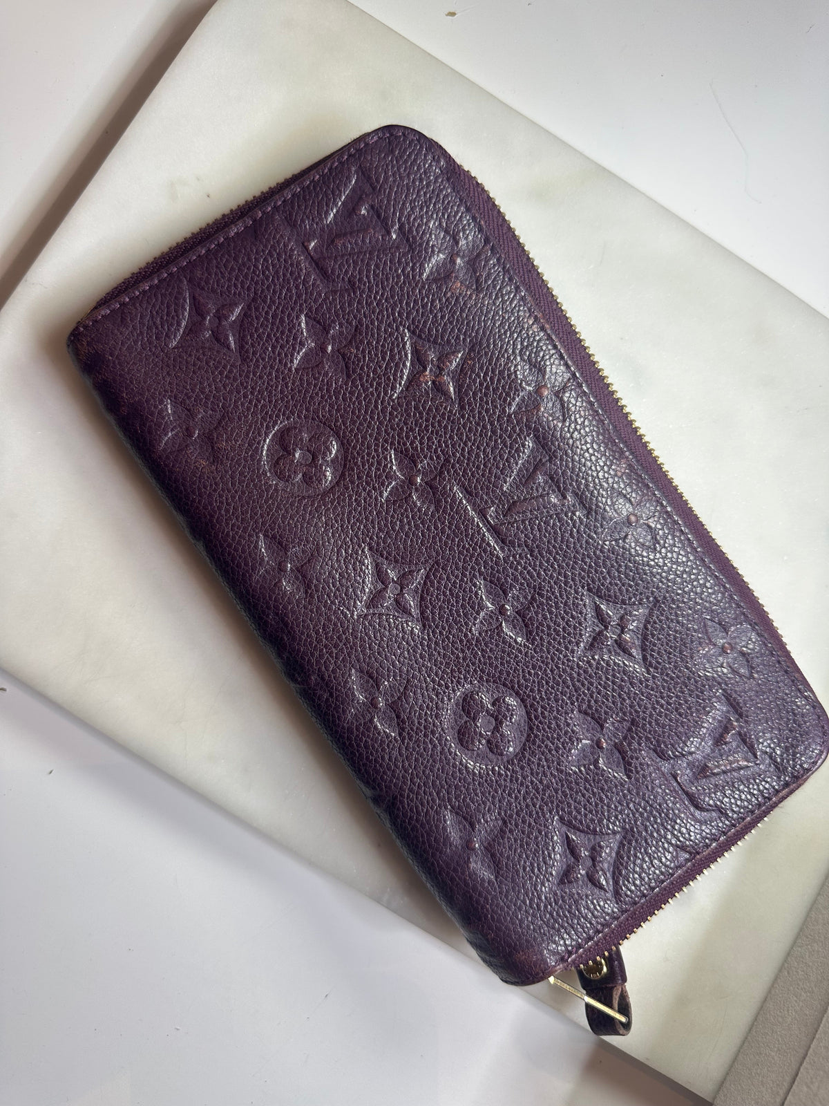 Louis Vuitton Monogram Empreinte Leather Aube Wallet