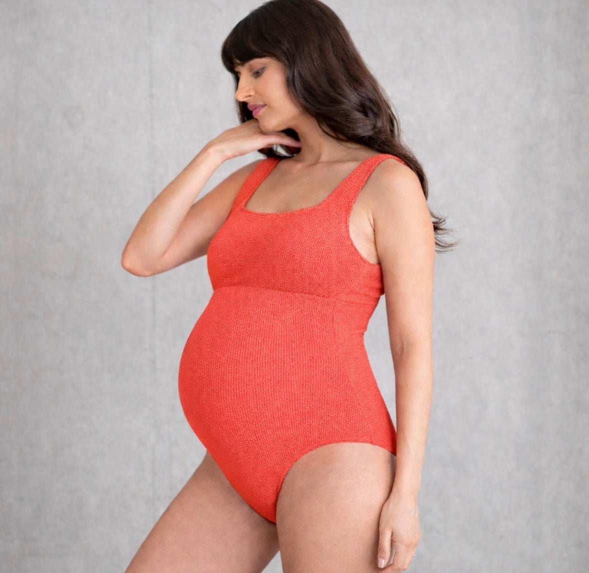Seraphine Maternity Textured Red
Swimsuit - One Piece - Size M