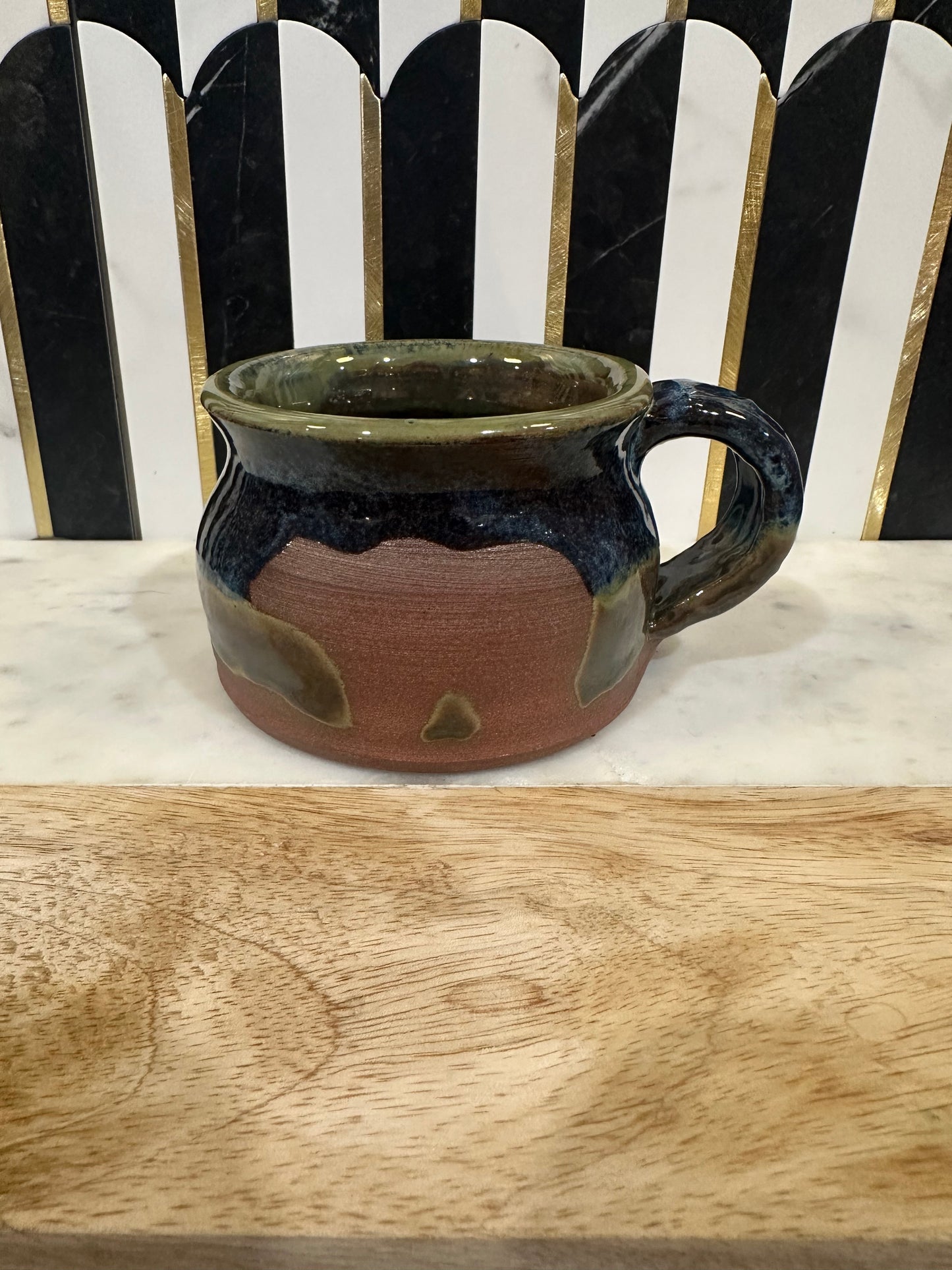 Pottery Mug with Bear Image