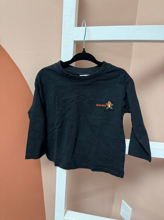 Zara Calm Mood Black Long Sleeve - Size 12/18 Month