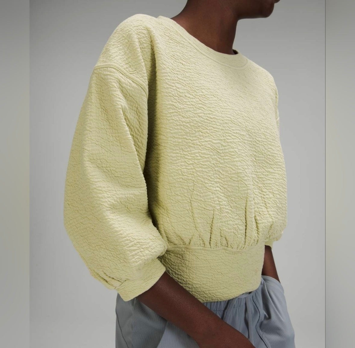 Lululemon Textured Crewneck Pullover Sz 2