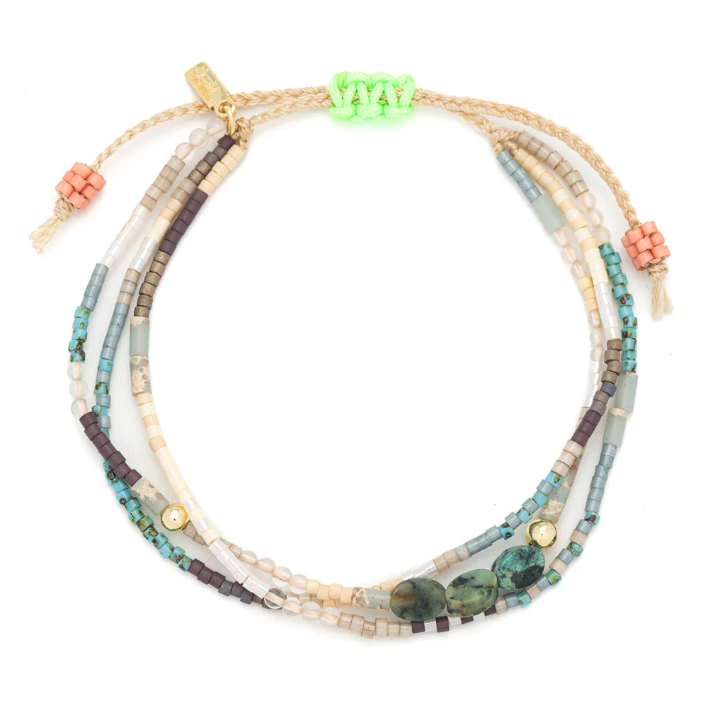 Transformation Bracelet - Gold + African Turquoise