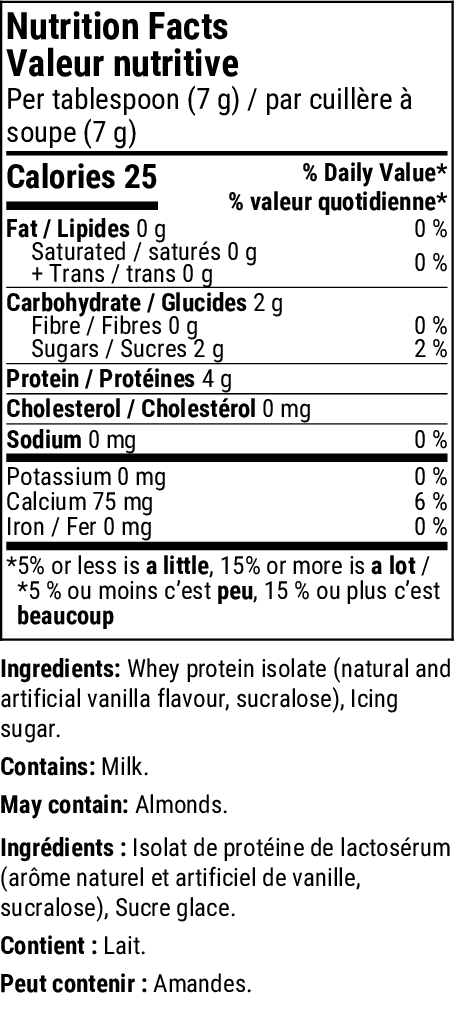 Hello Amino Protein Icing Mix Vanilla