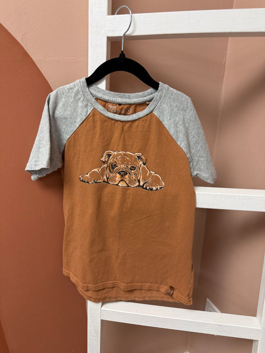 Deux Par Deux Bull Dog Tshirt - Size 6 Yr