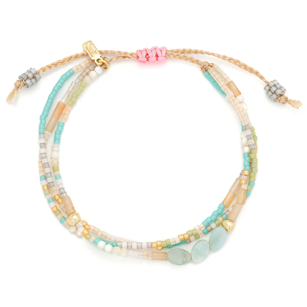 Courage Bracelet - Gold + Amazonite