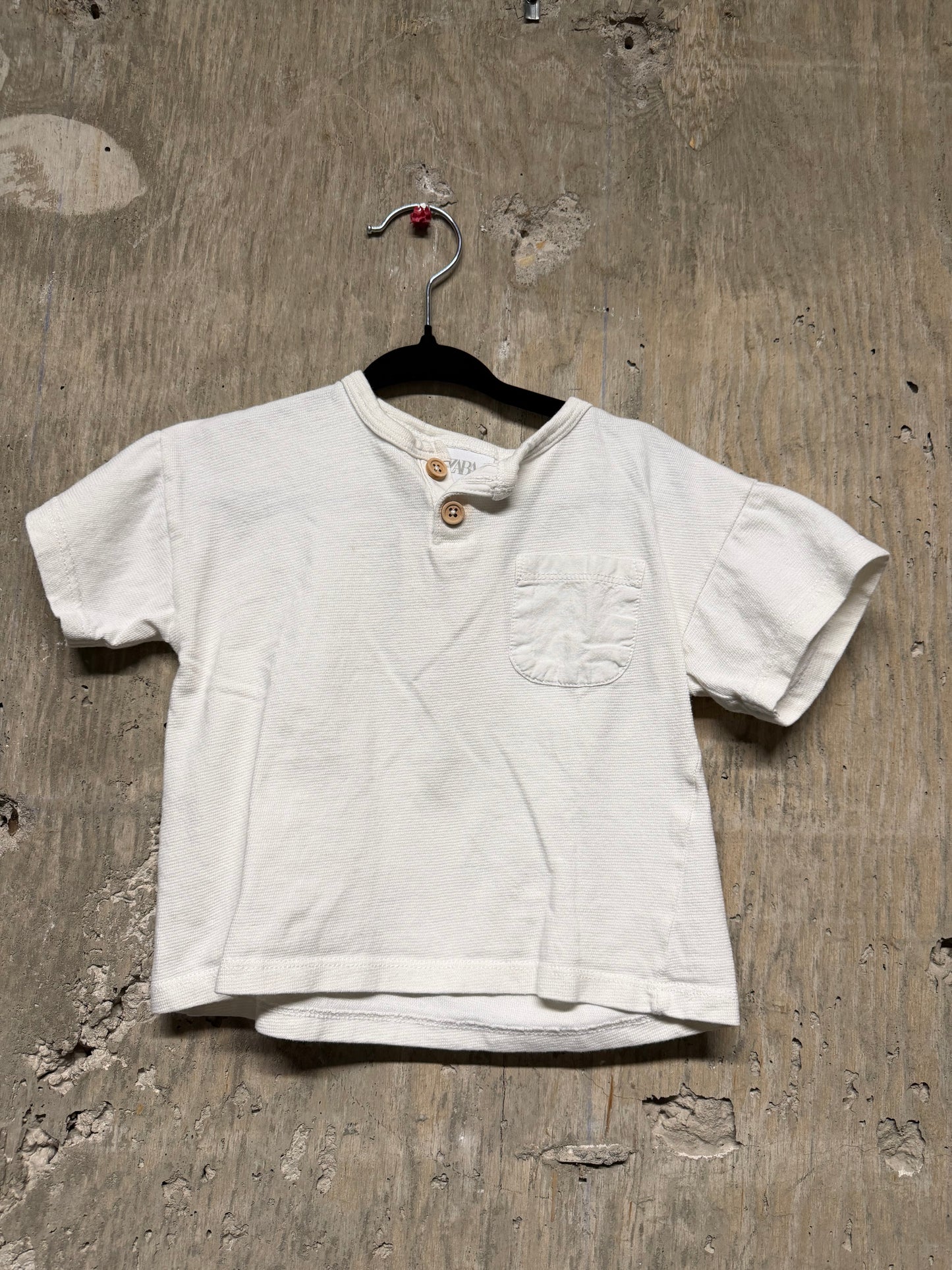Zara White Tee - Size 12/18 Months