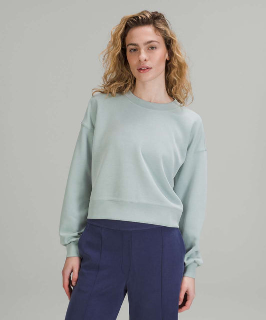 Lululemon Perfectly Oversized Softstreme Cropped Crew Sz 8