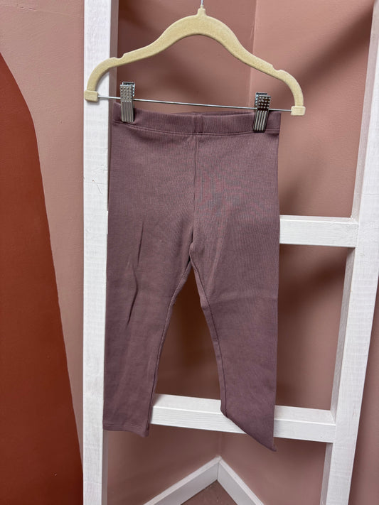 Next Ribbed Leggings Purple - Size 3/4 Yrs