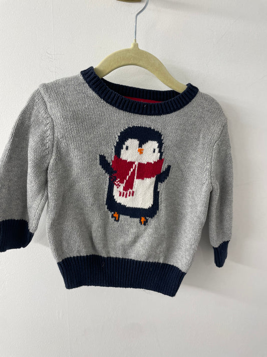 Gymboree Penguin Sweater Sz 6/12m