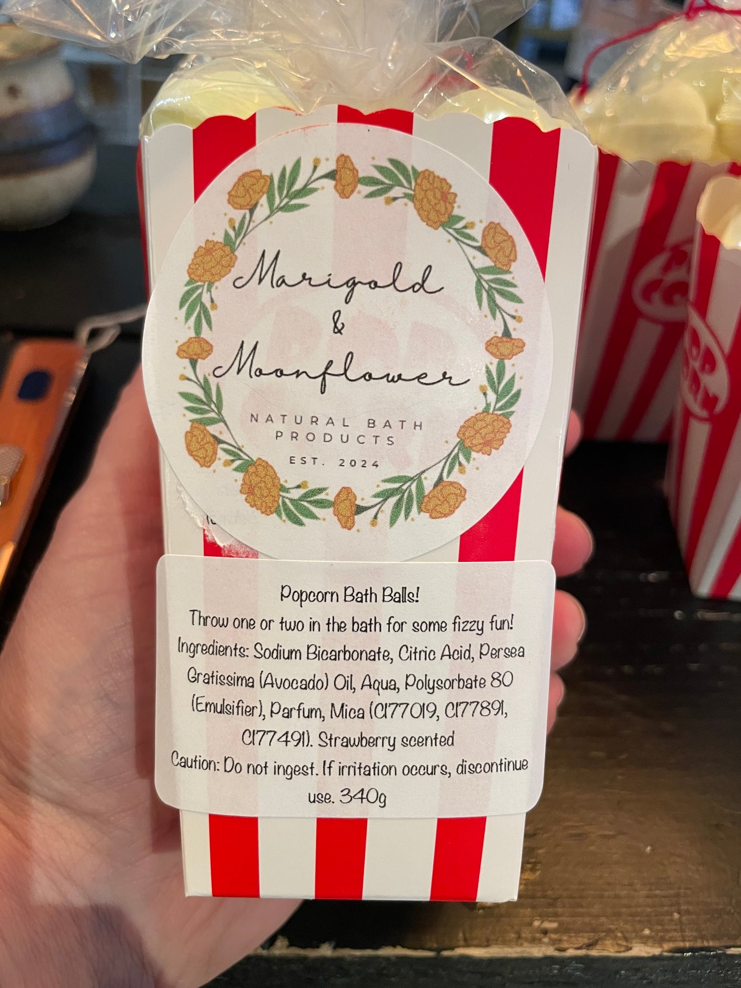 Marigold & Moonflower Popcorn Bath Balls