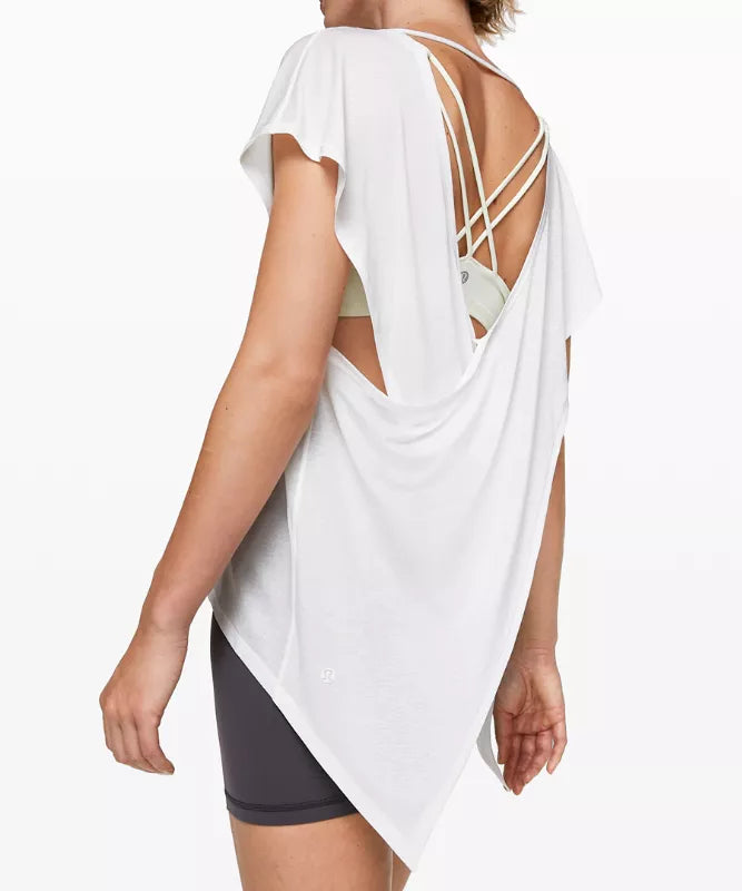Lululemon Playful Practice Short Sleeve Sz M
