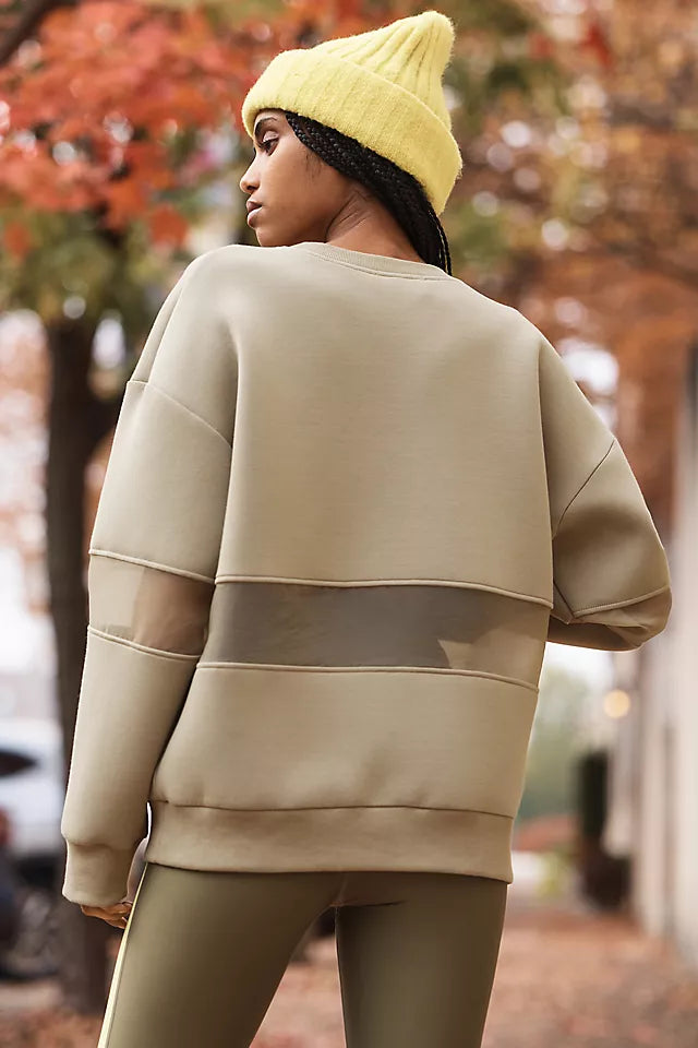 Anthropologie Mesh Sweatshirt Sz L