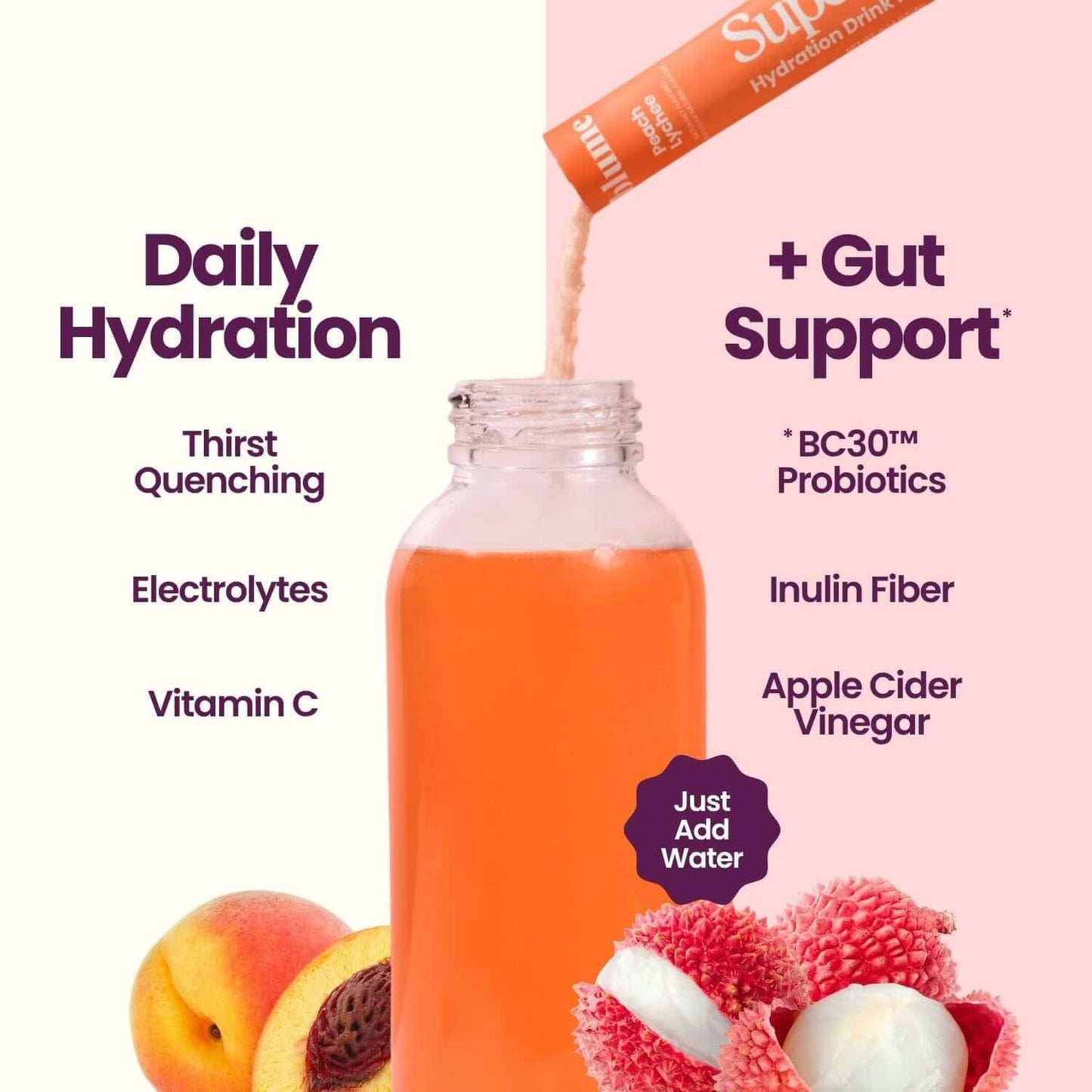 Blume Superbelly Peach Lychee Hydration Powder
